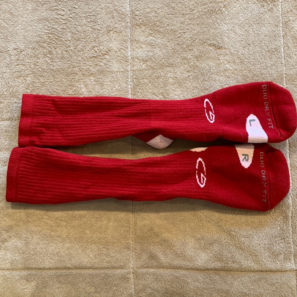 Mens Red C9 by Champion Athletic Crew Socks Used